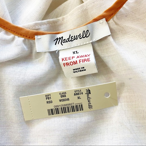 NWT Madewell Strappy Colorblock Pajama Top - Picture 5 of 10